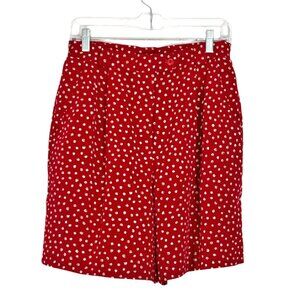 Vintage Lily's of Beverly Hills High-Waisted Red Polka Dot Shorts, Size 12